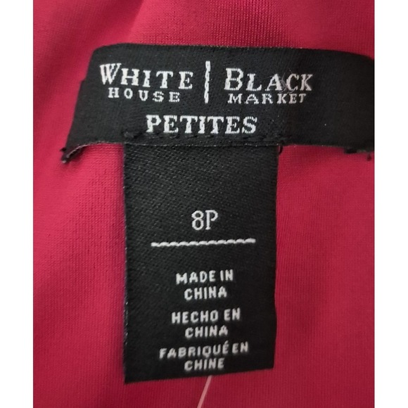 White House Black Market Dress Womens 8P Red Cutout Flippy Fit and Flare NEW - Picture 4 of 7